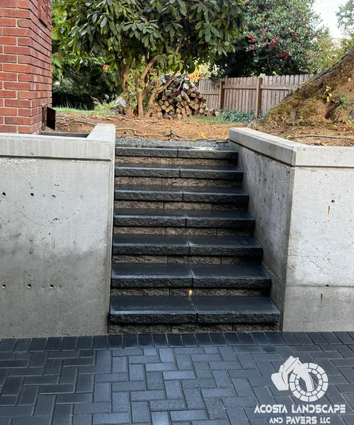 Paver Installation, Hardscape Steps & Drainage System